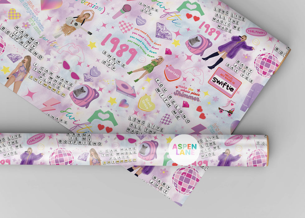 Swiftie Taylor Swift Mosaic Magic Wrapping Paper: Swiftie Mosaic