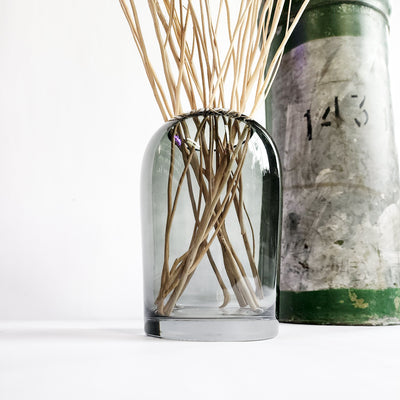 SMOKY GLASS VASE