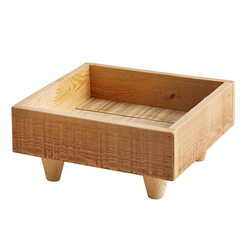 Square Wood Planter with Feet