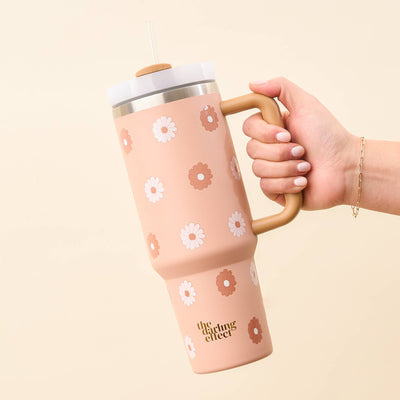 Tan Darling Daisy - 40 oz Take Me Everywhere Tumbler