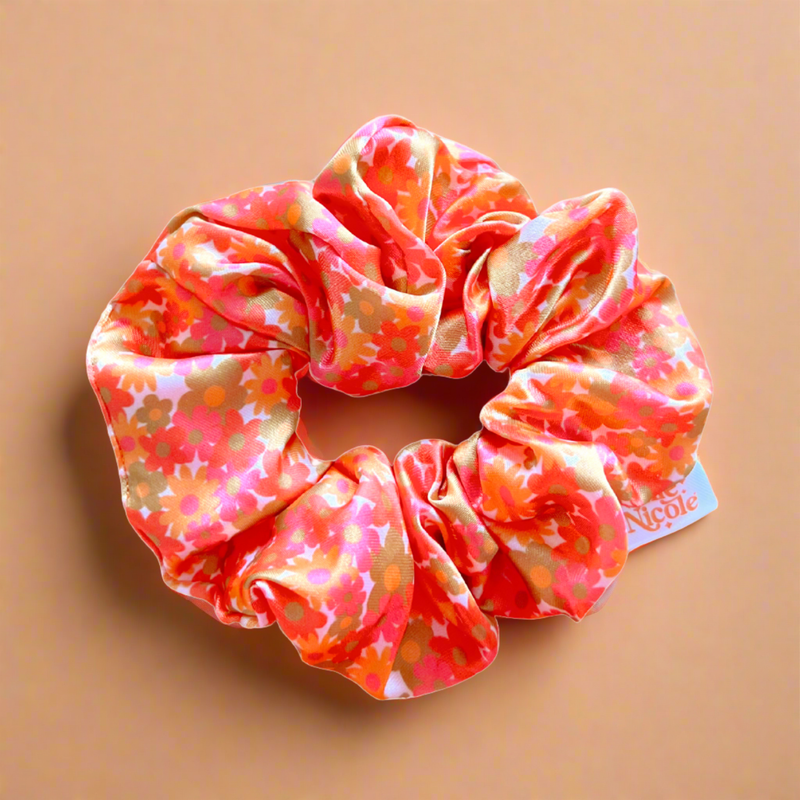 Satin Scrunchie - 60s Floral