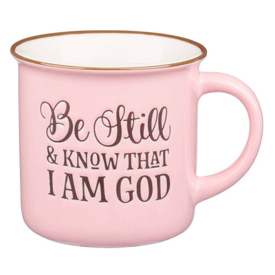 Mug Camp Pink/White Be Still & Know