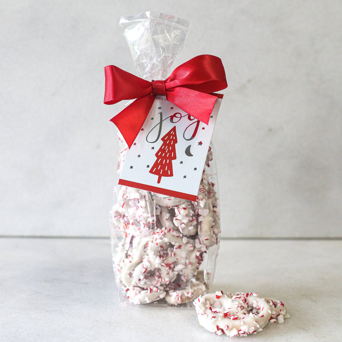 5oz White Chocolate Covered Pretzels with Peppermint Crunch