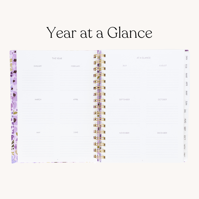 Porcelain 2025 Yearly Planner: 7x9