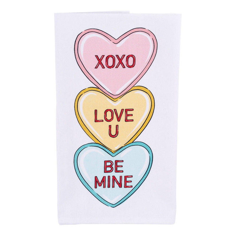 Conversation Hearts Tea Towel