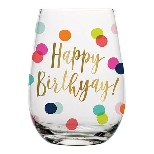 Wine Glass - Happy Birthyay