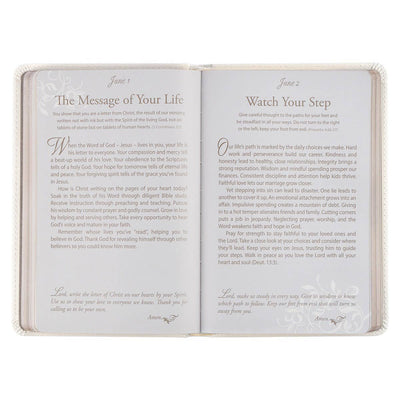 Devotional for Mr. & Mrs. White Faux Leather