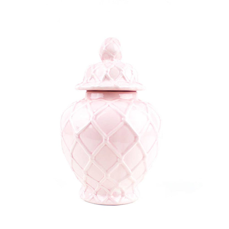 Pink Textured Ginger Jar - Large