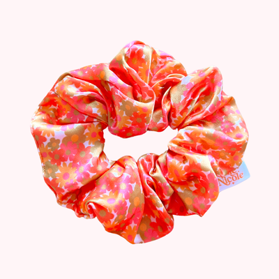 Satin Scrunchie - 60s Floral