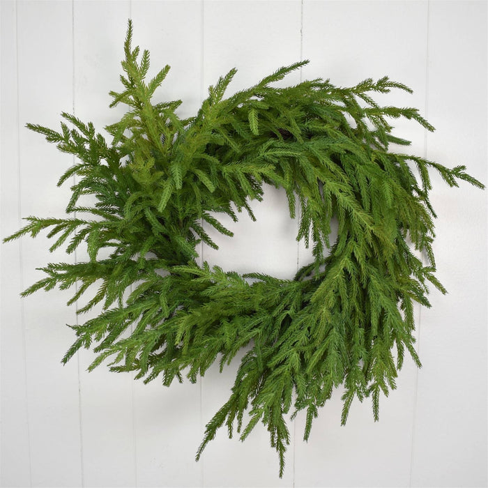 24” Natural Touch Norfolk Pine Wreath