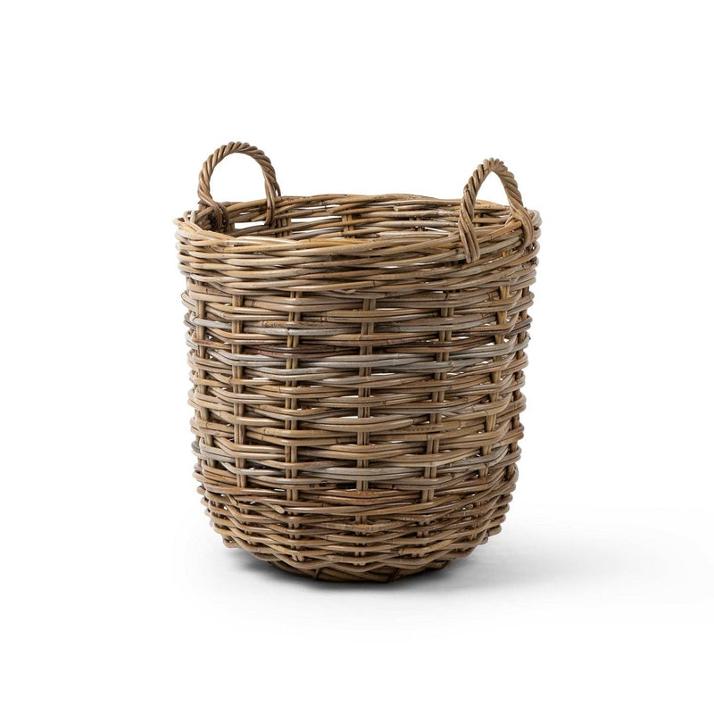 Rattan Round Kubu Grey: Small - 14" H