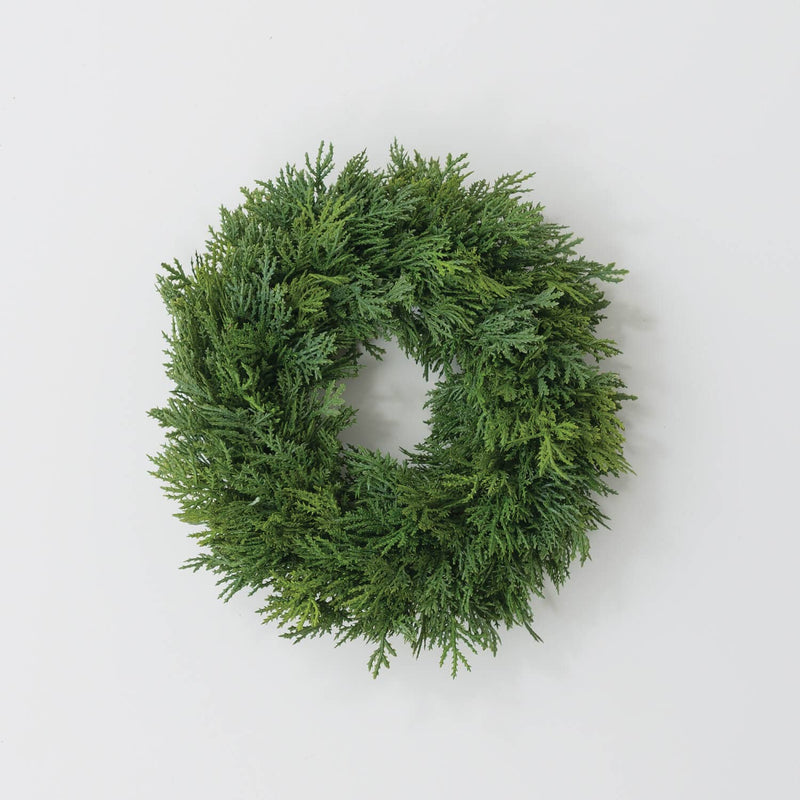 LUSH GREEN CEDAR WREATH