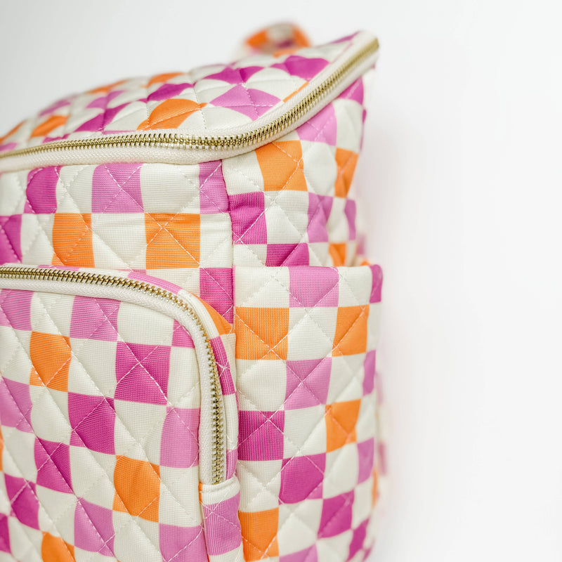 Checkered Pattern Bags, Backpack, Duffle, Cosmetic Bag: Cosmetic Bag