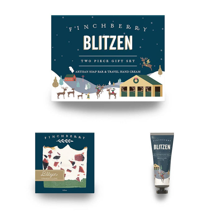 Blitzen 2pc Christmas Stocking Stuffer Beauty Soap Gift Box