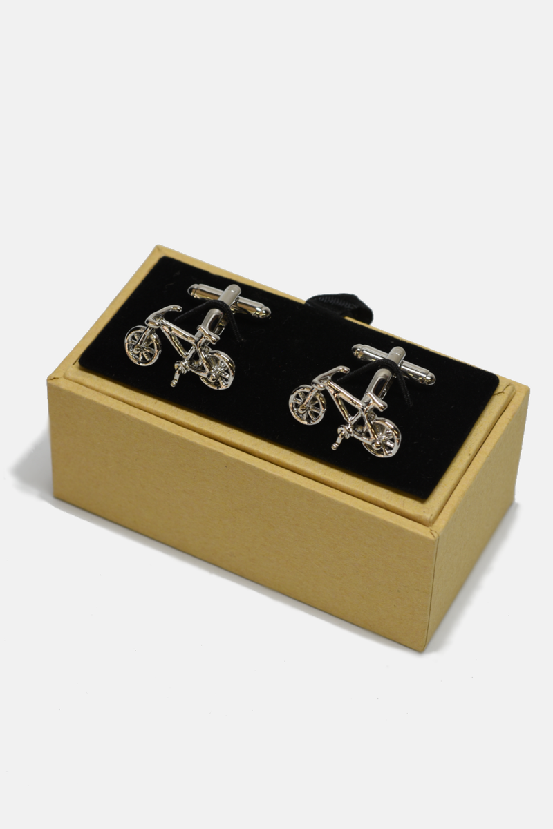 Bike Cufflinks: Steel