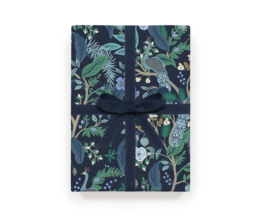 Roll of 3 Peacock Wrapping Sheets