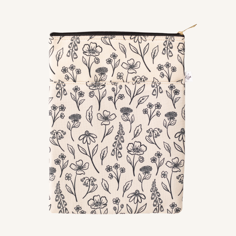 Ivory Pressed Floral Tablet Sleeve