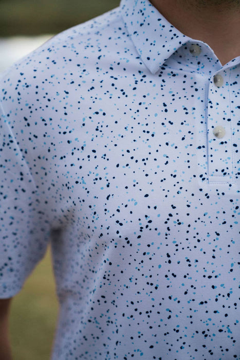 White Speckled- Performance Polo