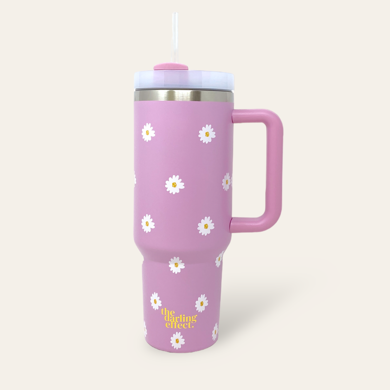 Lilac Dancing Daisy-40oz Take Me Everywhere Tumbler