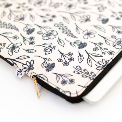 Pressed Floral Laptop Sleeve: 13"