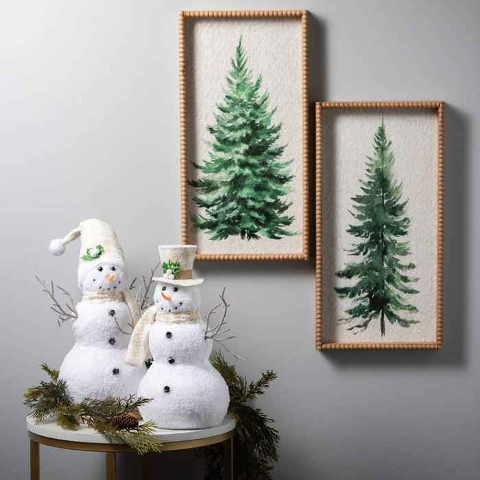 PINE TREE WALL DECOR SET OF 2