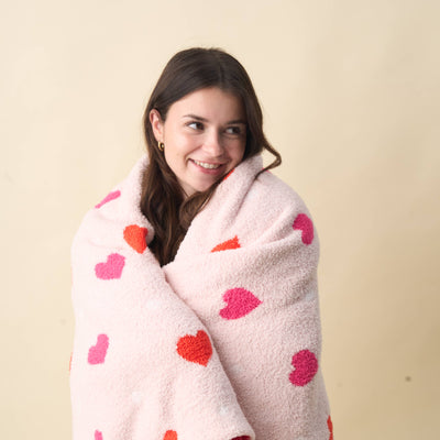 Cozy Dreams Luxe Blanket-Lil' Hearts