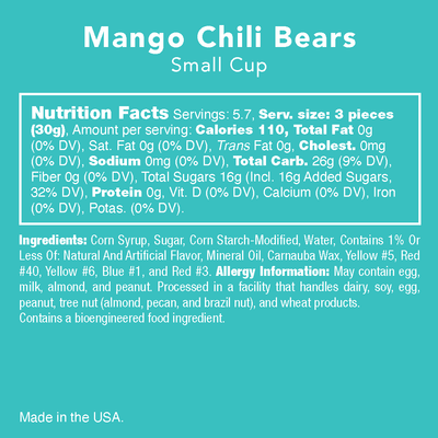 Mango Chili Gummy Bear Candies