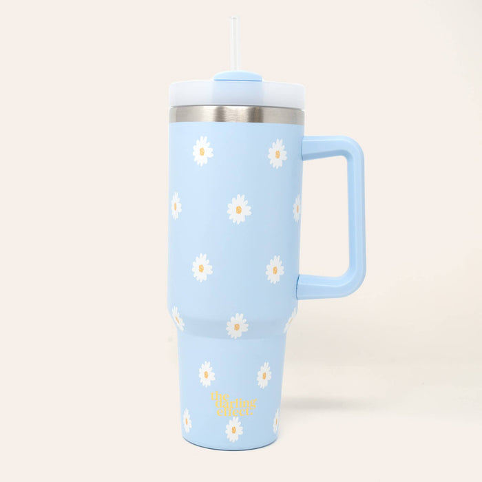 Blue Dancing Daisy - 40oz Take Me Everywhere Tumbler -