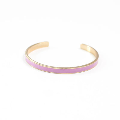 Fuck What They Think Light Pink Enamel Bangle Bracelet