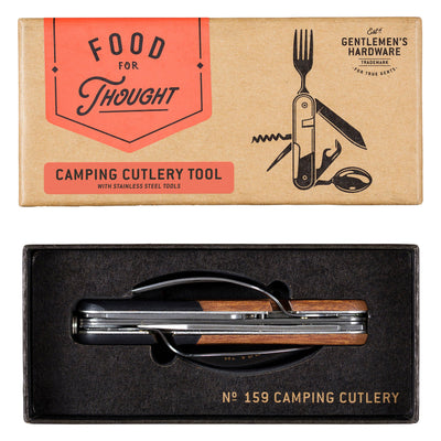 Camping Cutlery Tool, Wood