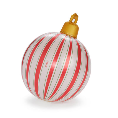 Vintage Stripe Light Up Christmas Ornament Holiday Balls - 3 Pack