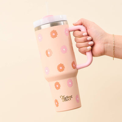 Peach Darling Daisy -40 oz Take Me Everywhere Tumbler