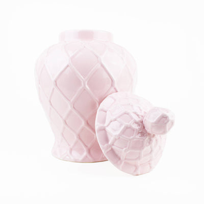 Pink Textured Ginger Jar - Extra Large