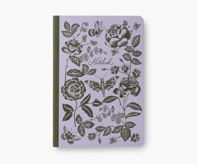 Assorted Set of 3 English Rose Notebooks