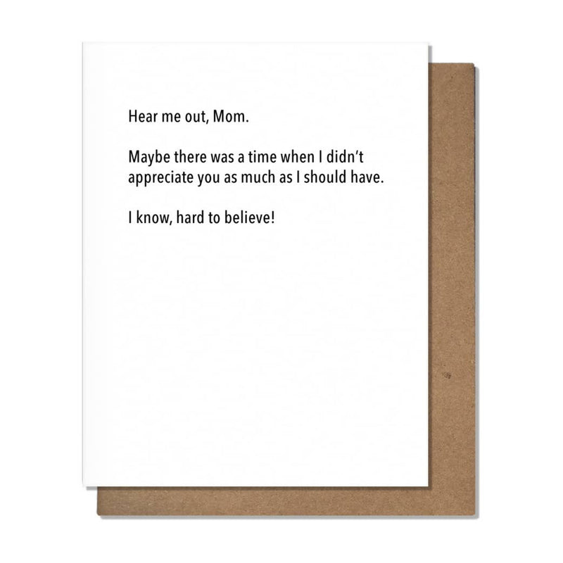 Hard To Believe  - Mom Card