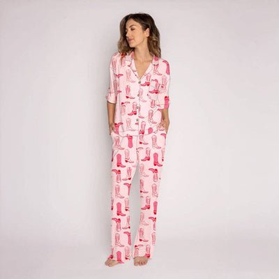 Western Boots Loungewear Pants Set