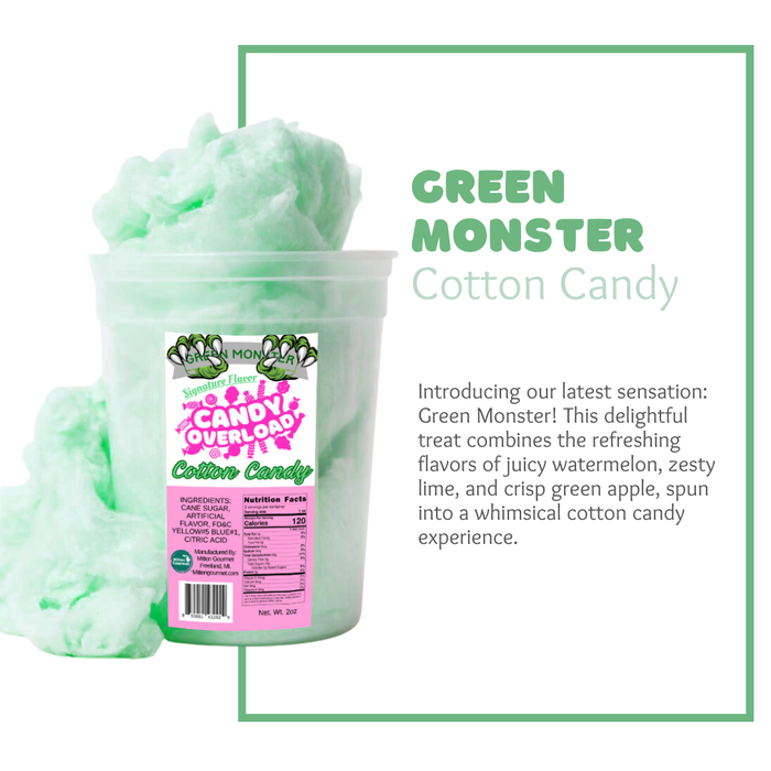 Green Monster- Gourmet Cotton Candy