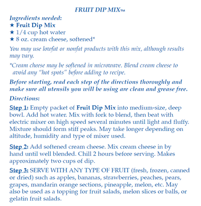 FRUIT DIP MIX