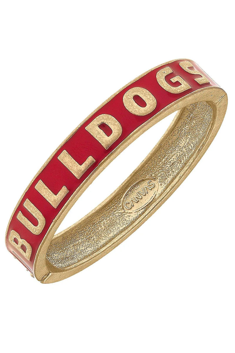 RED Georgia Bulldogs Enamel Hinge Bangle