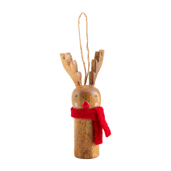 Reindeer Carved Peg Ornament