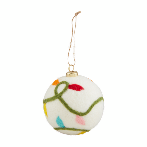 Lights Felted Ball Ornament