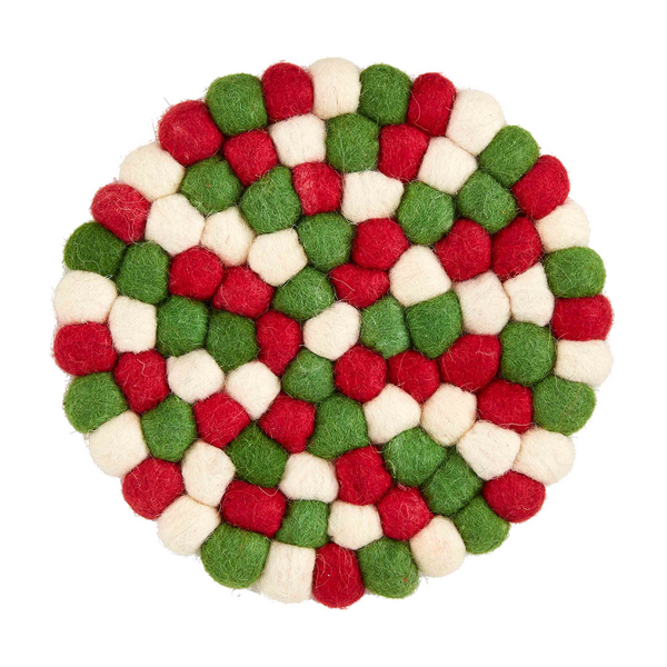 Holiday Pom Trivet