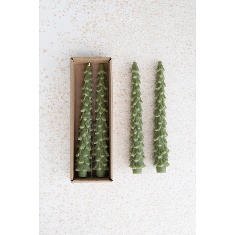 Tree Shaped Taper Candles | Cedar Green