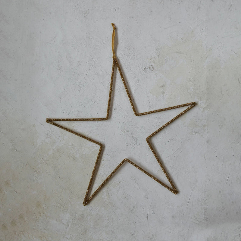 Metal & Glass Beaded Star