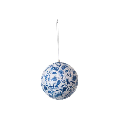 Recycled Printed Paper Mache Ball Ornament