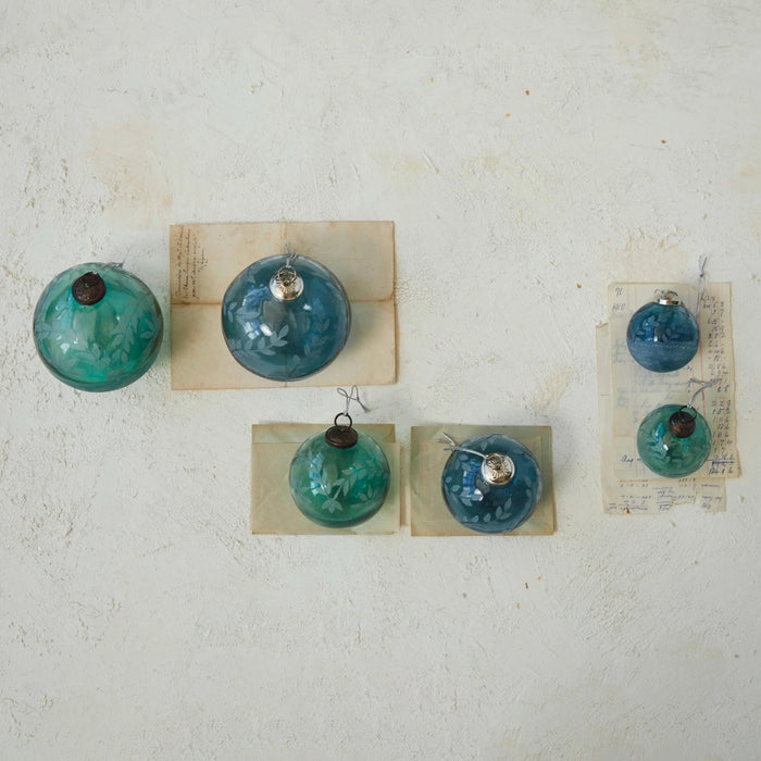 Recycled Glass Ball Ornament