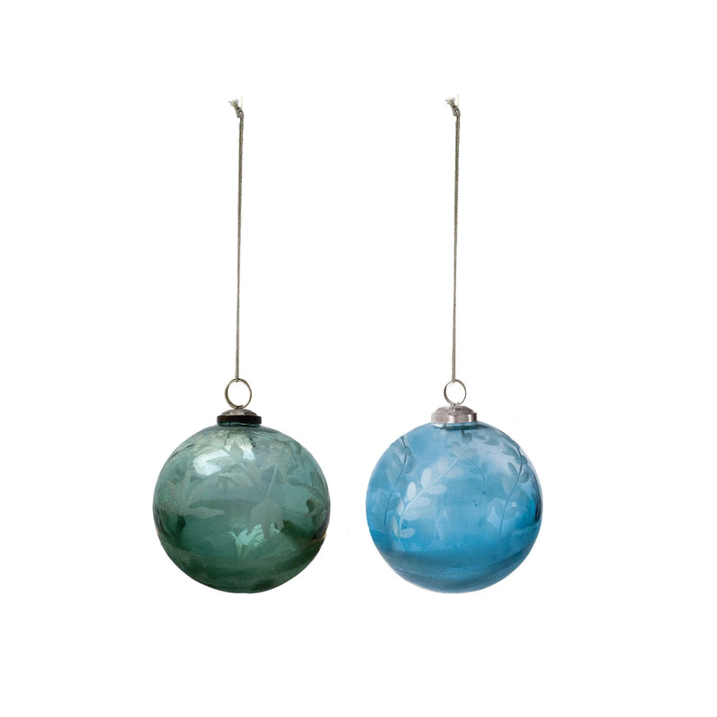 Recycled Glass Ball Ornament