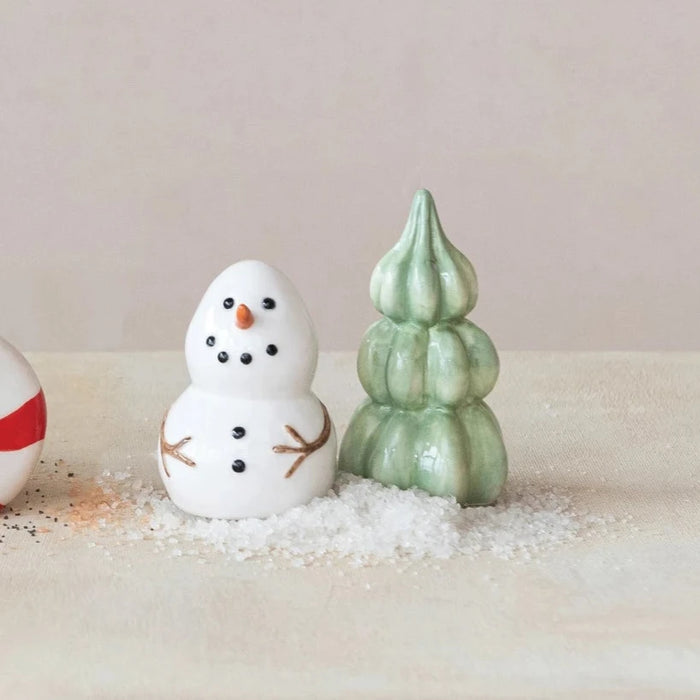 Snowman & Tree Salt & Pepper Set