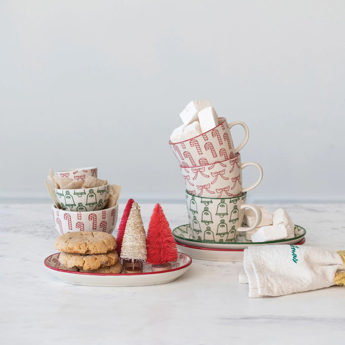 Hand-Stamped Stoneware Mug