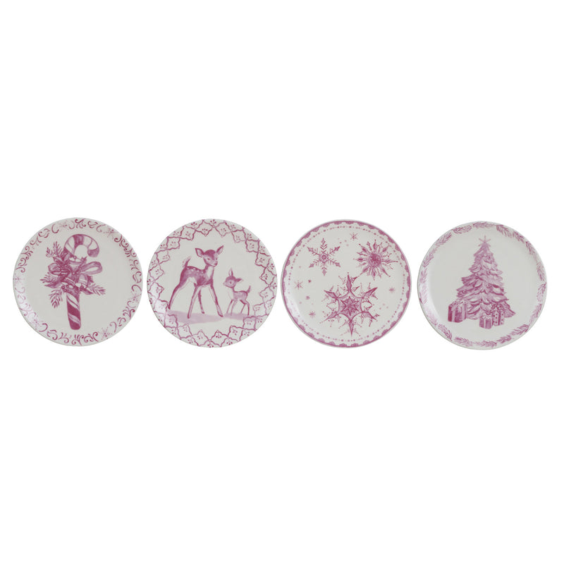 Totally Pink Holiday Plate Set